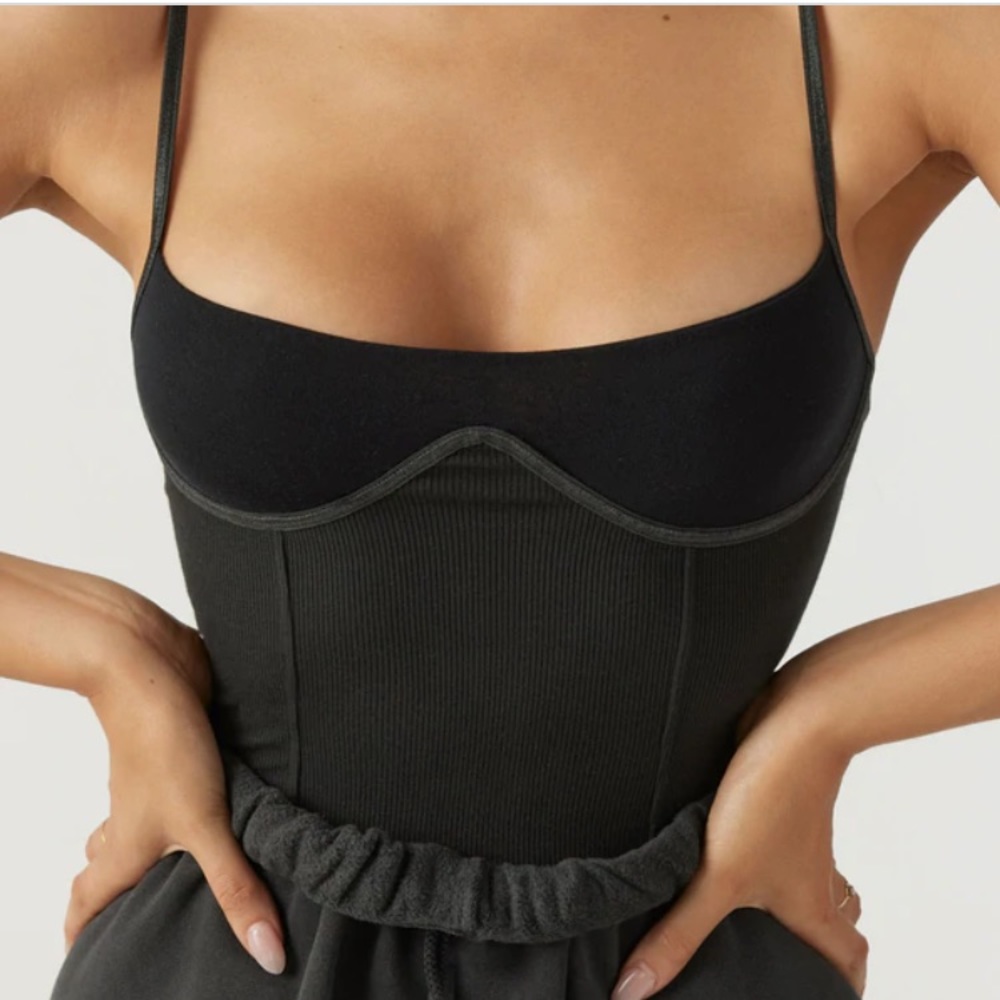 Joah Brown NWT corset tank in black